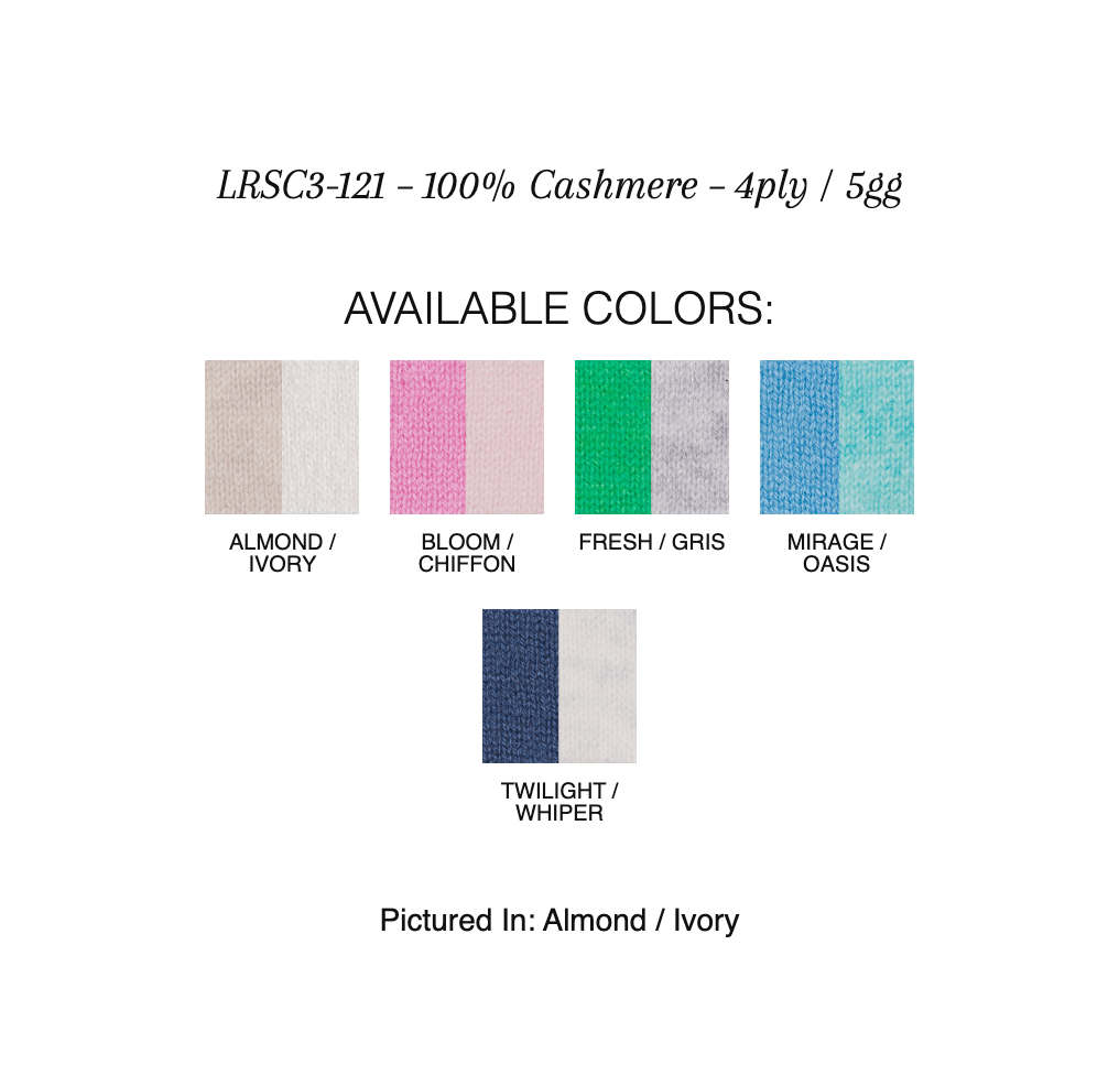 3 Qtr Slv Wide Stripe Crew - KINROSS CASHMERE - Banebrook Collections