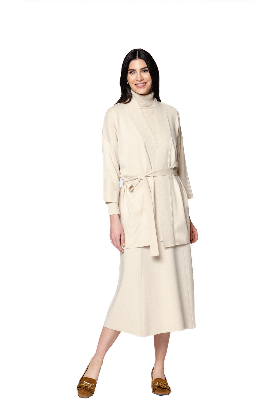 Paris Classic Turtleneck, Beige Melange