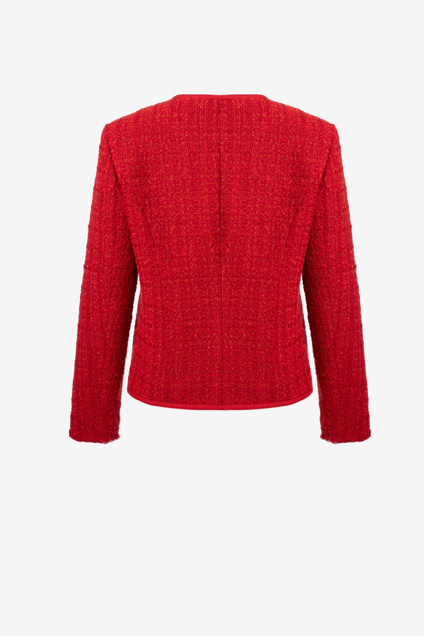 Tweed Open Jacket With Buttons - Banebrook Collections