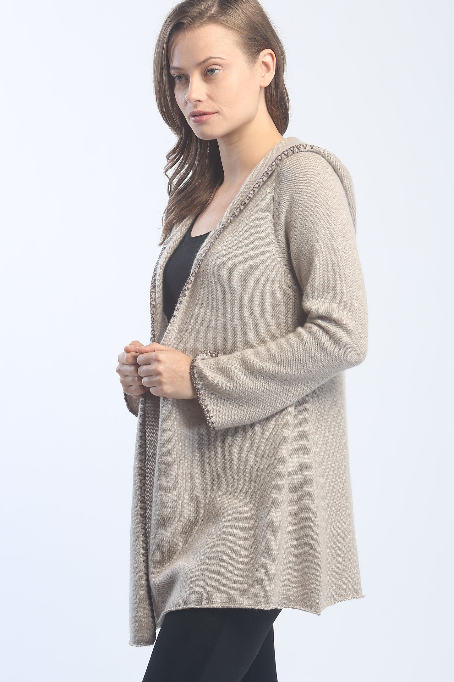 Love & Beautiful Contrast Stitched Hoodie