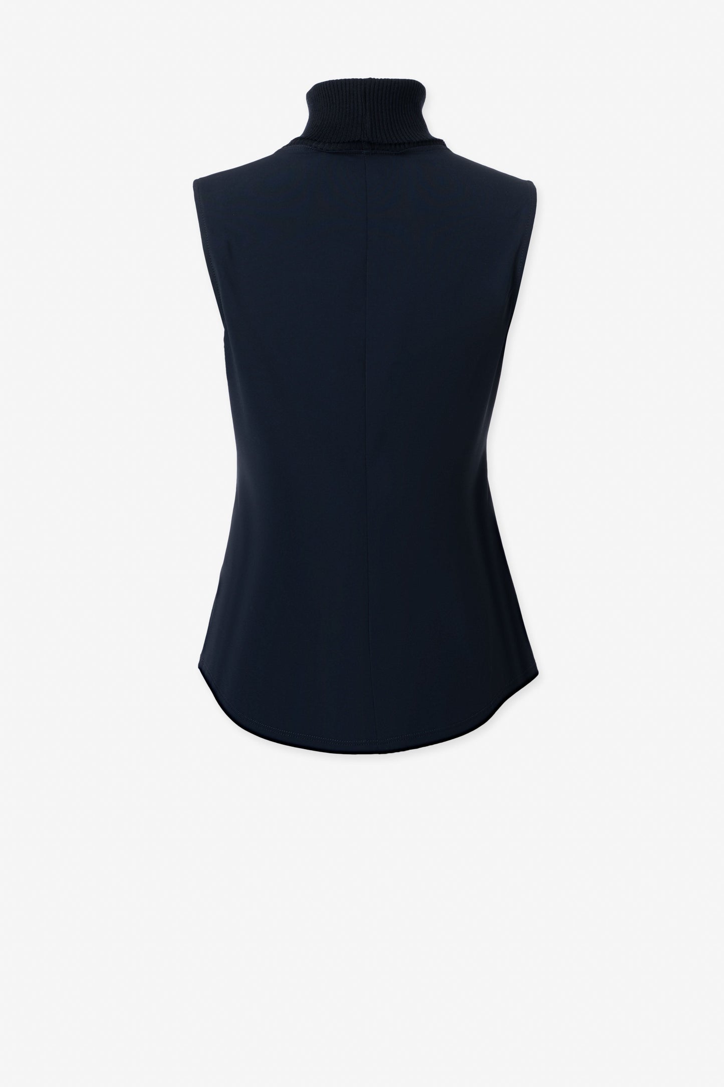 Sleeveless Turtle Neck With Rib Neck - Banebrook Collections