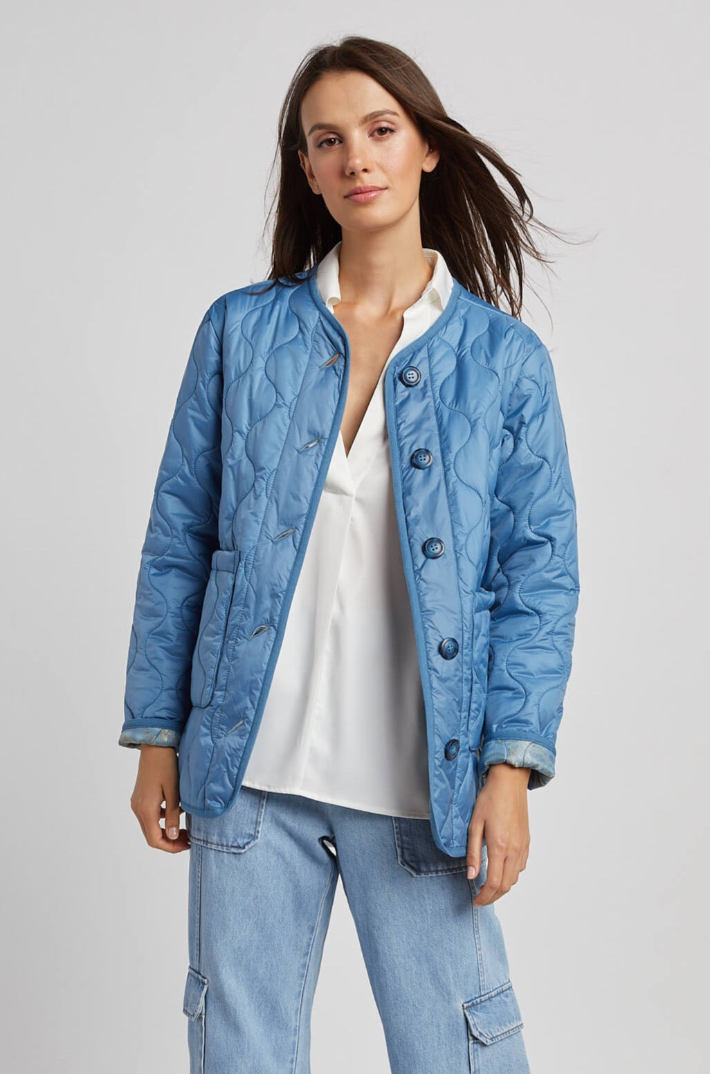 Pina Quilted Short Jacket W/ Patch Pockets