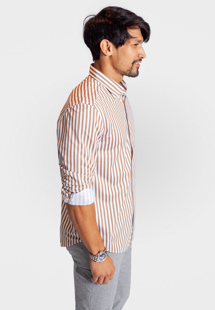 The Go Big Stripe Long Sleeve Tech Shirt-Long Sleeve Shirts-Buki-profile