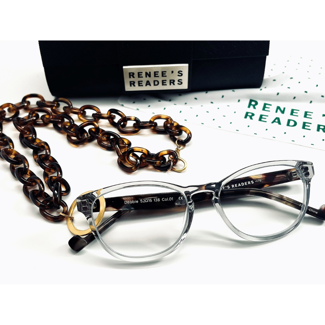 Blue Light Reading Glasses For Women - Crystal Stylish Cat Eye