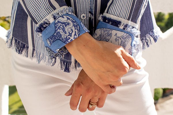 Cape Cod Shirt Blue Stripes - DIZZY LIZZIE - Banebrook Collections