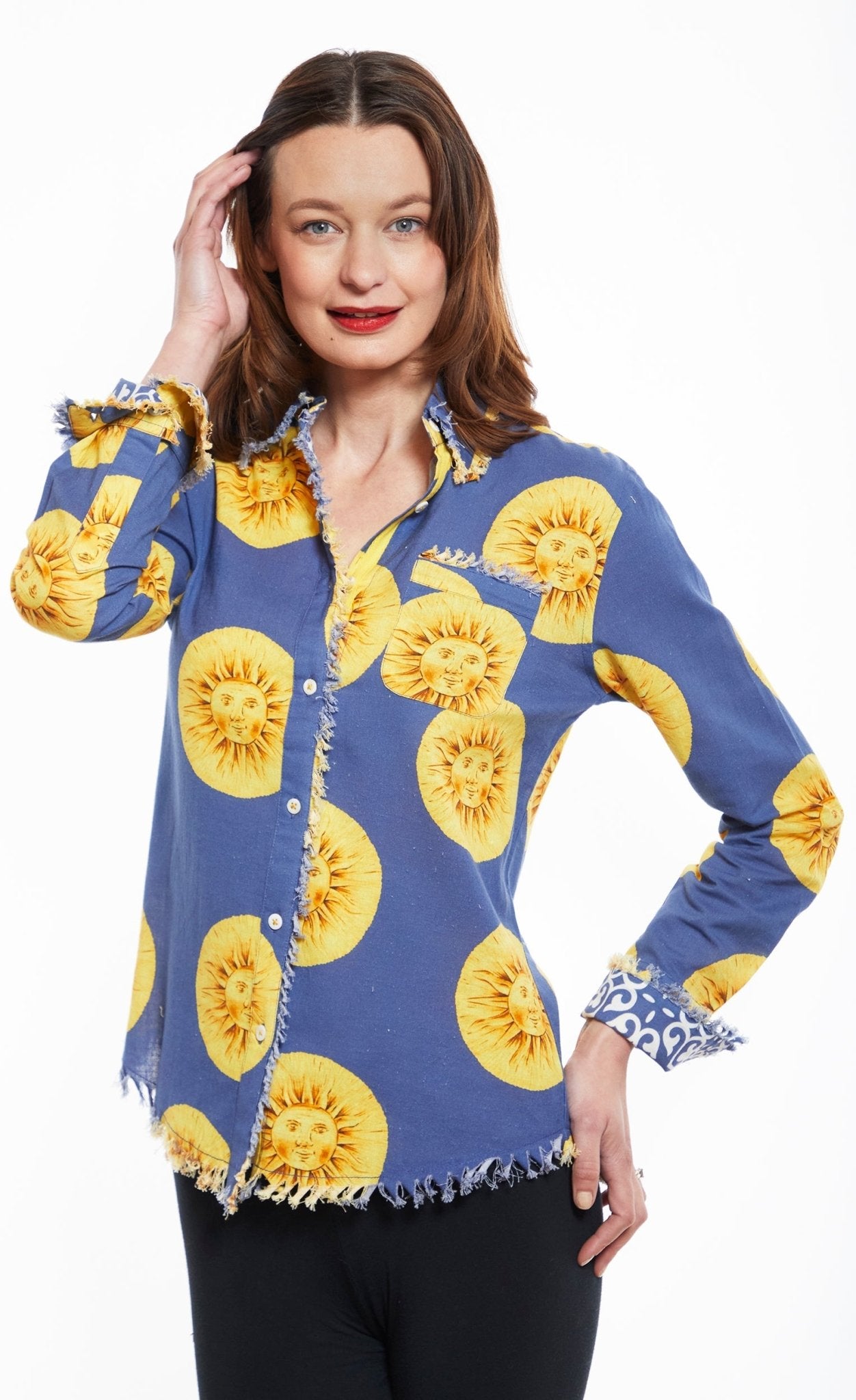 Cape Cod Tunic With A Blue Sunface - DIZZY LIZZIE - Banebrook Collections