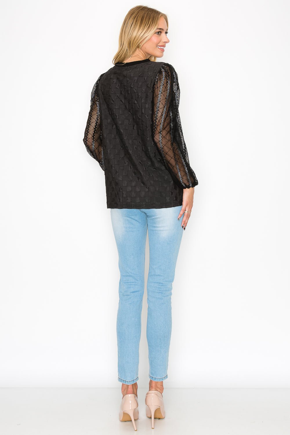 Connie Textured Lace Top - JOH APPAREL - Banebrook Collections