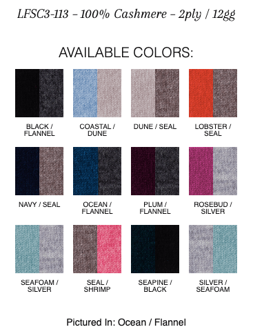 Contrast Trim Crew - KINROSS CASHMERE - Banebrook Collections