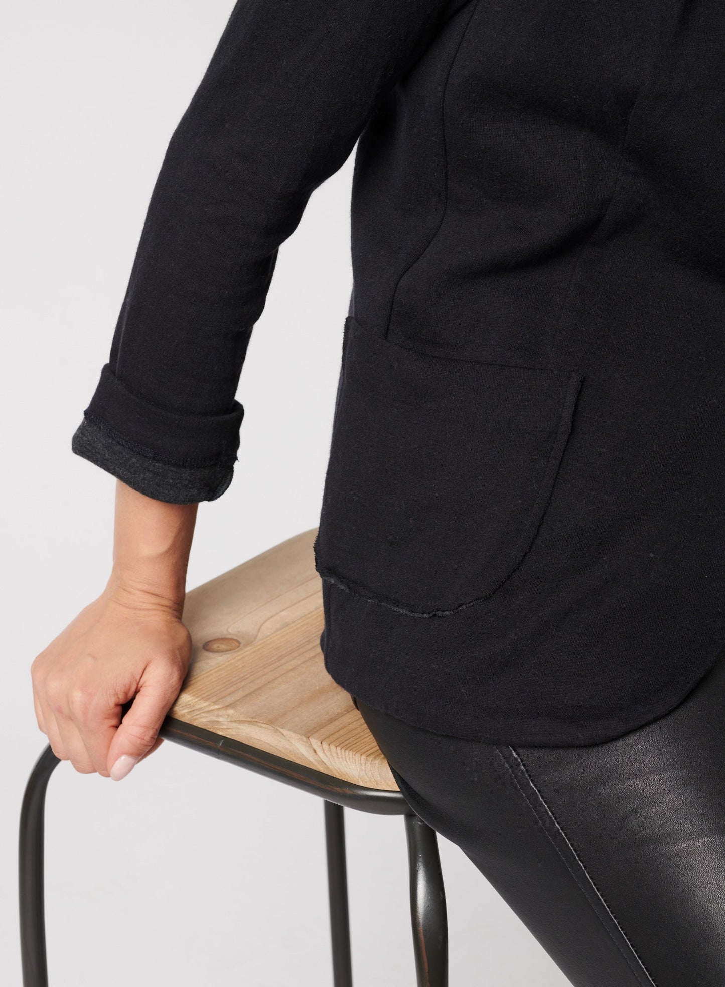 Cotton Cashmere Double Face One Button Blazer - MAJESTIC FILATURES - Banebrook Collections