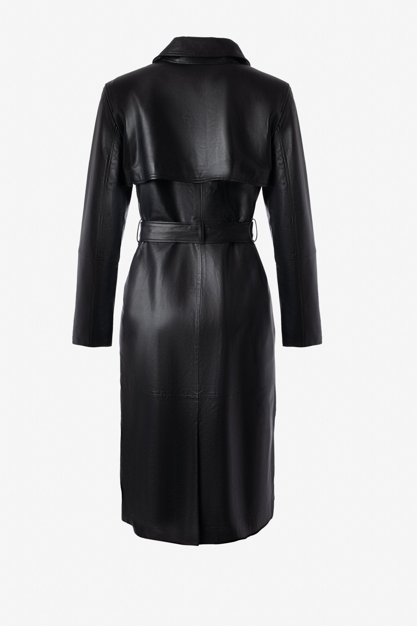 Double Breasted Leather Trench - IRIS SETLAKWE - Banebrook Collections