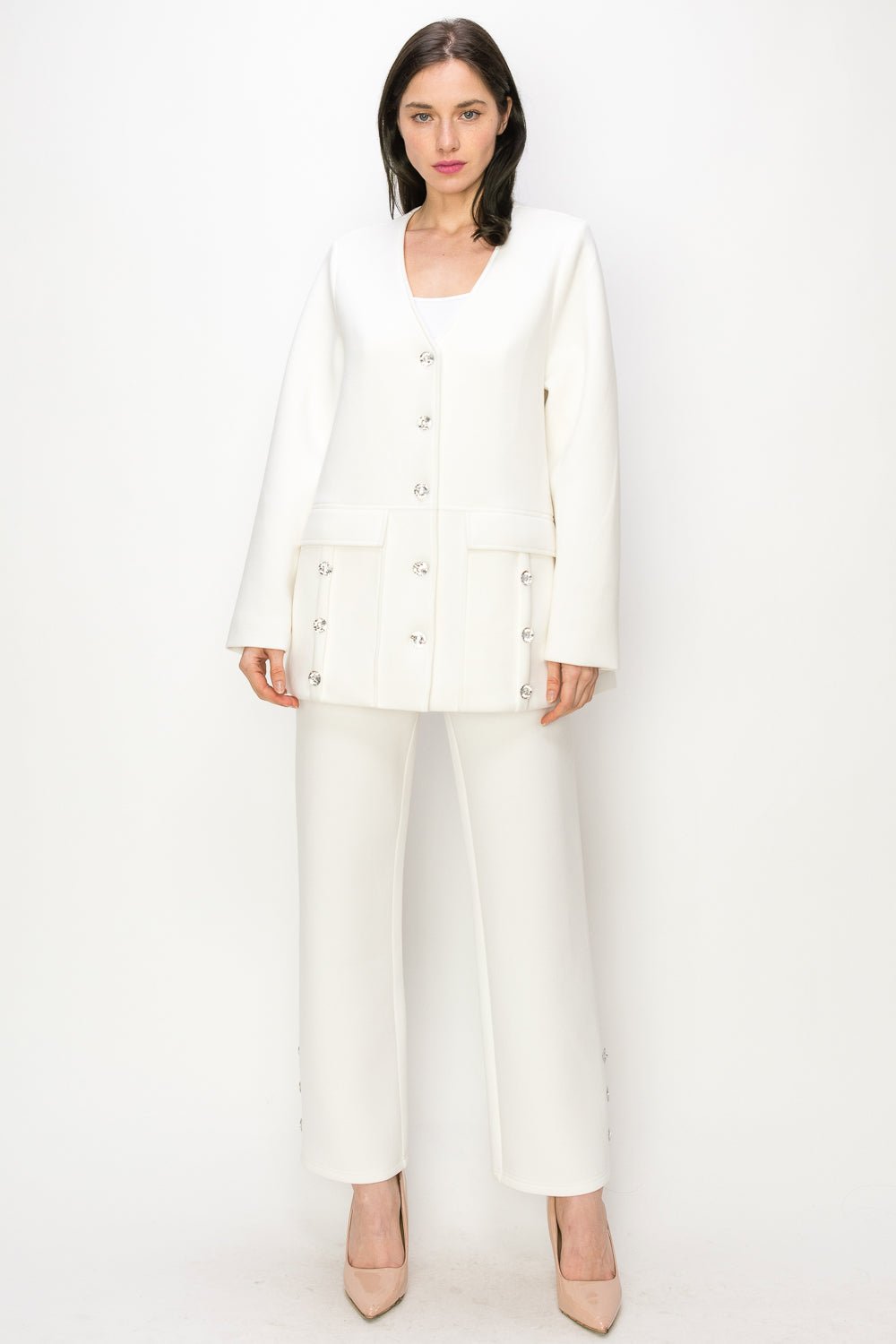 Felicity Jacket with Diamond Studs - JOH APPAREL - Banebrook Collections