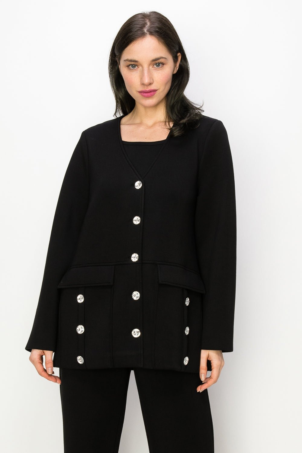 Felicity Jacket with Diamond Studs - JOH APPAREL - Banebrook Collections