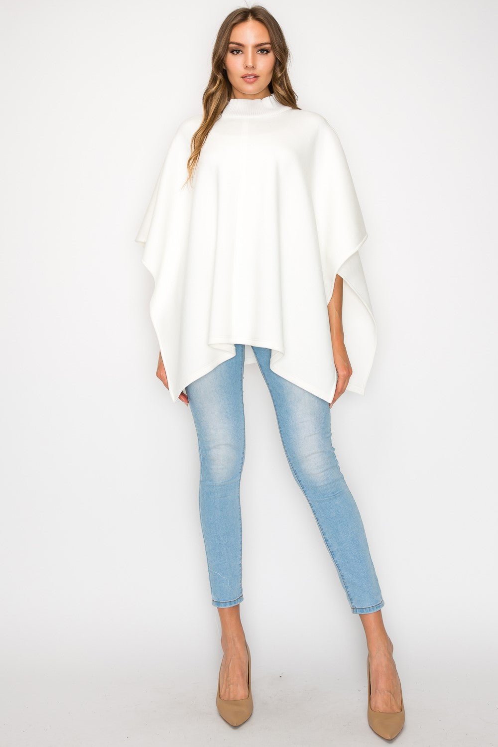 Fergie Poncho with Stretch Ribbed Neck - JOH APPAREL - Banebrook Collections