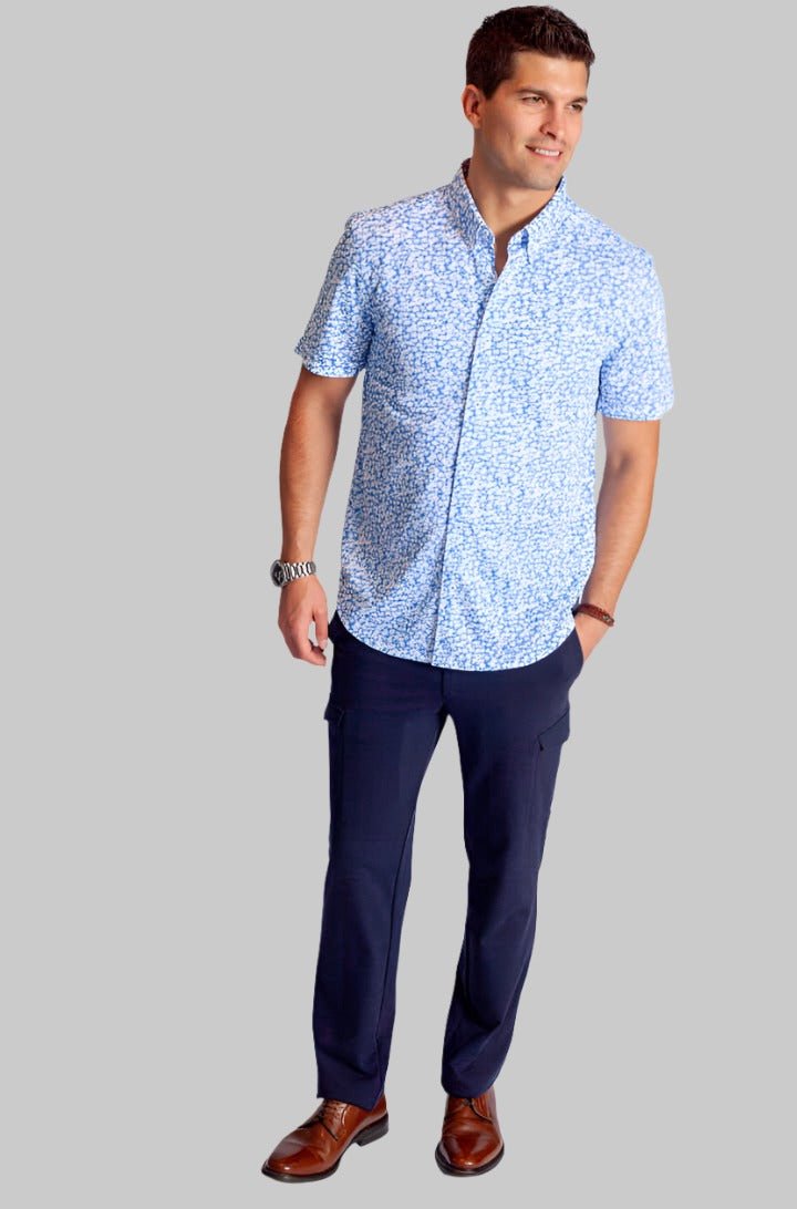 Five - O Floral Short Sleeve Tech Shirt - BUKI - Banebrook Collections