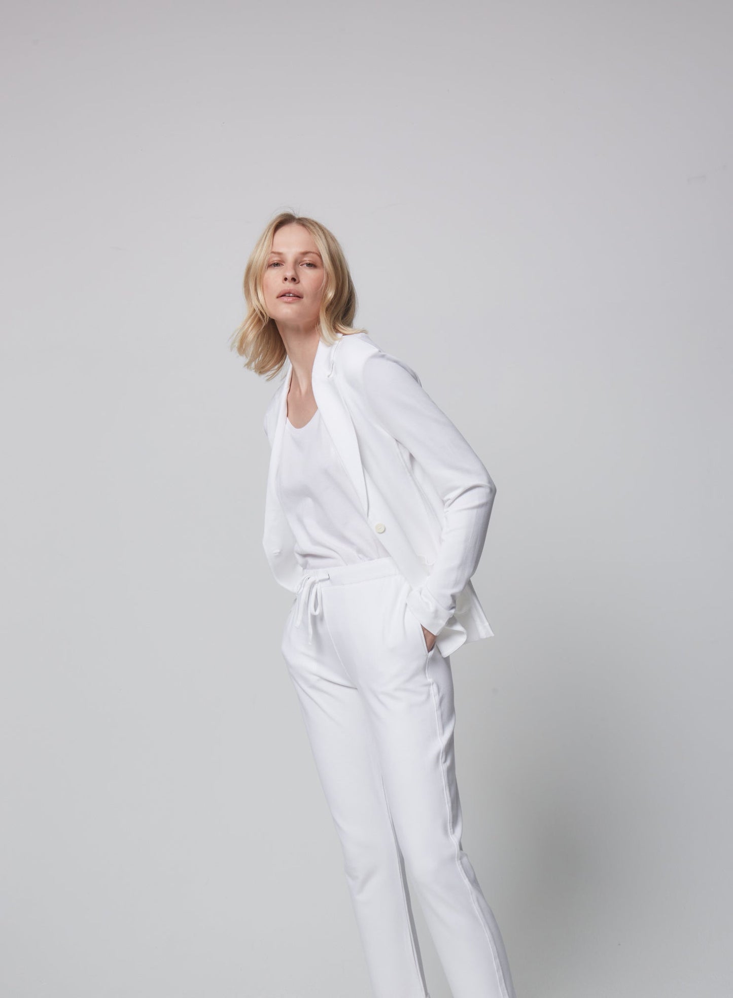 French Terry Looped One - Button Blazer - MAJESTIC FILATURES - Banebrook Collections