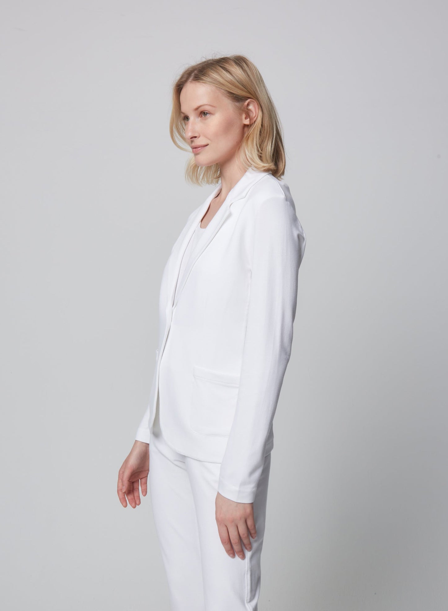 French Terry Looped One - Button Blazer - MAJESTIC FILATURES - Banebrook Collections