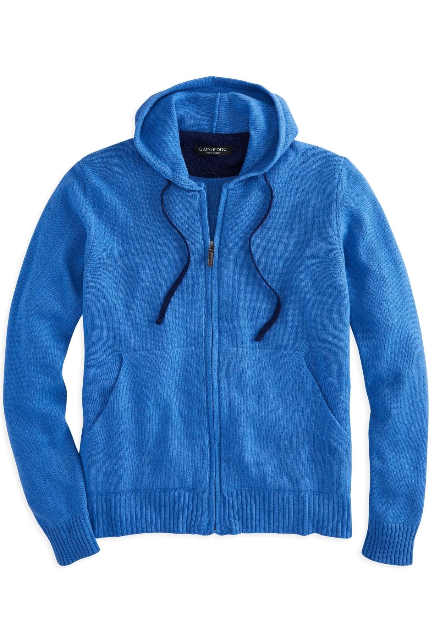 Full Zip Cotton/Cashmere Hoodie - GIONFRIDDO SPORTSWEAR - Banebrook Collections