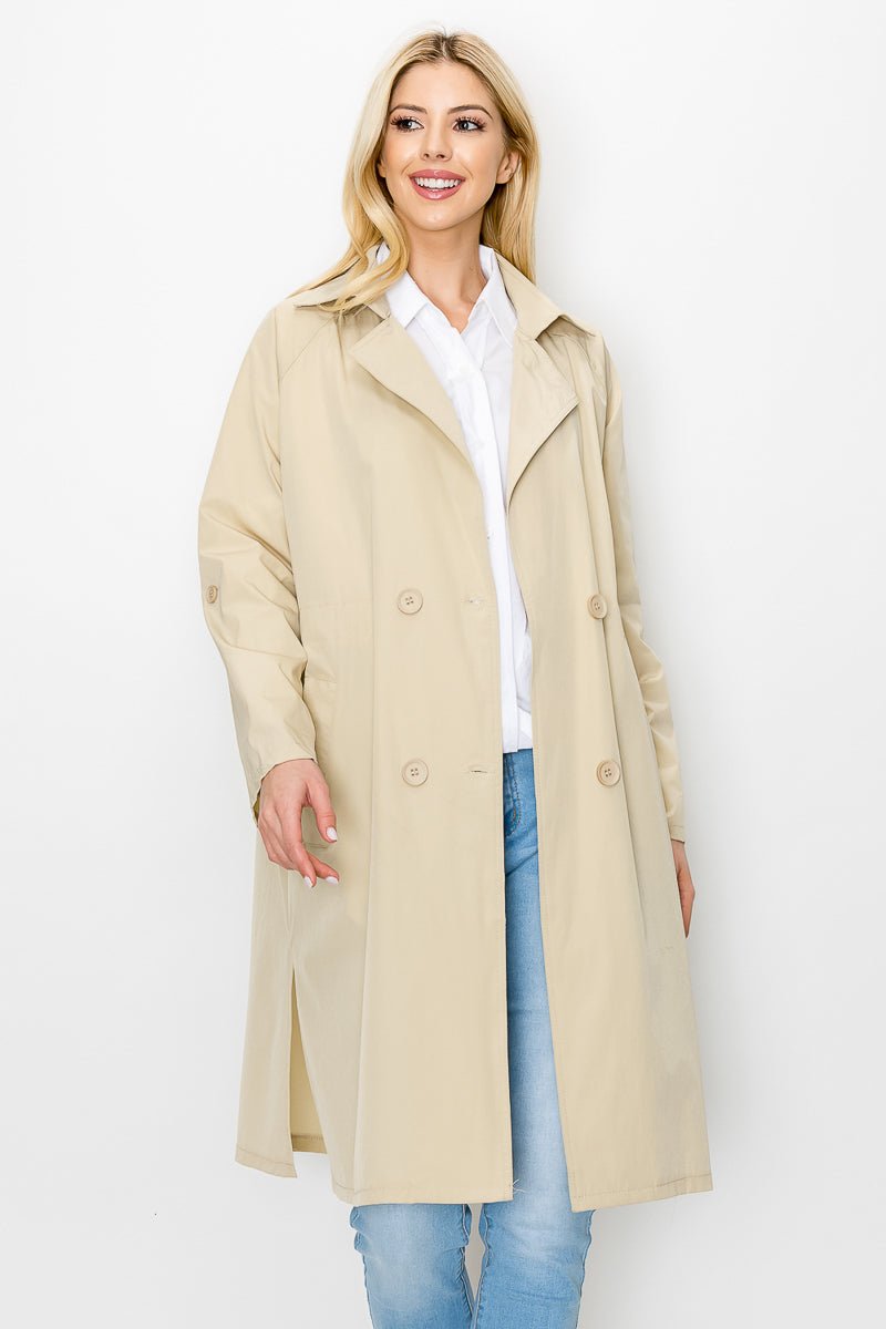 Jamia Woven Trench Coat - JOH APPAREL - Banebrook Collections