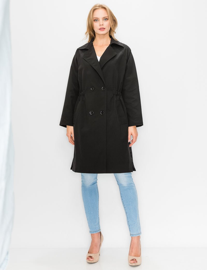 Jamia Woven Trench Coat - JOH APPAREL - Banebrook Collections