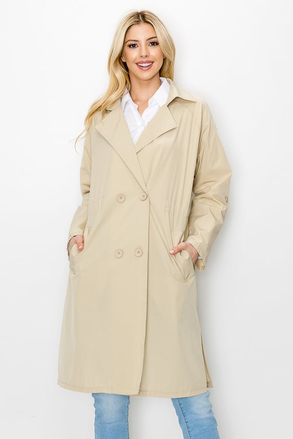 Jamia Woven Trench Coat - JOH APPAREL - Banebrook Collections