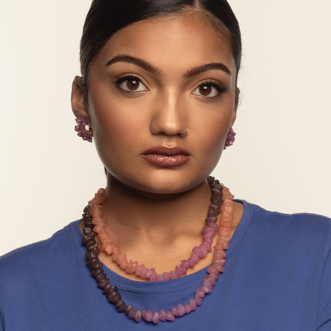Jolene Necklace Apricot Brandy - PONO - Banebrook Collections