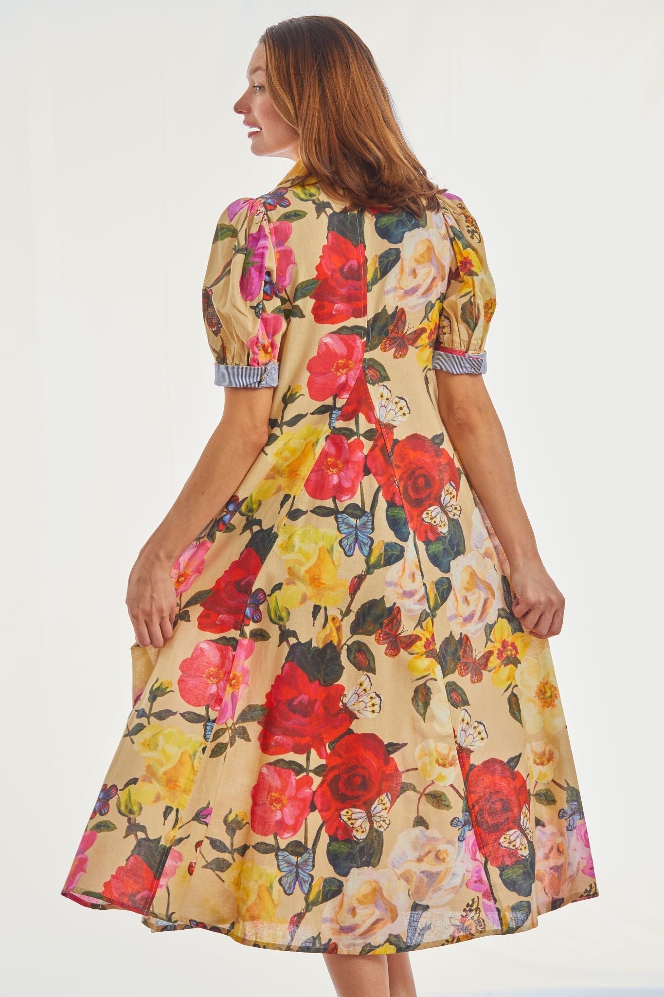 Montauk Dress Vintage Floral Print - DIZZY LIZZIE - Banebrook Collections