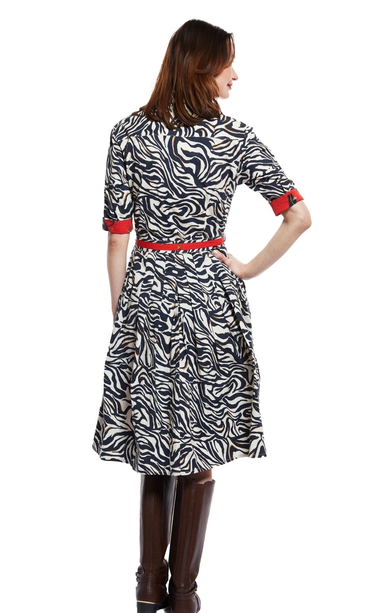 Mrs Maisel Dress Black And White Zebra Print - DIZZY LIZZIE - Banebrook Collections