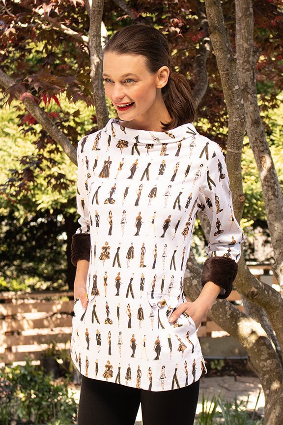 Mtm Tunic Fashion Drawing Print - DIZZY LIZZIE - Banebrook Collections