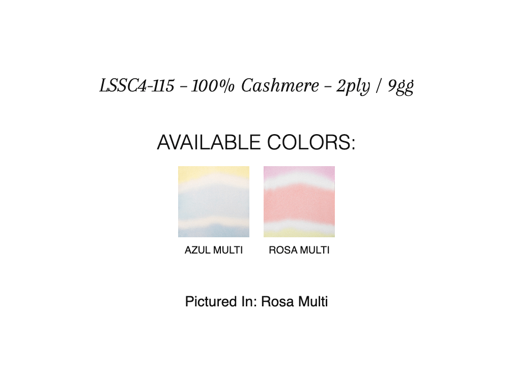 Painted Stripe Crew - KINROSS CASHMERE - Banebrook Collections