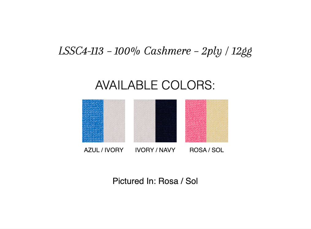 Rib Yoke Stripe Pullover - KINROSS CASHMERE - Banebrook Collections