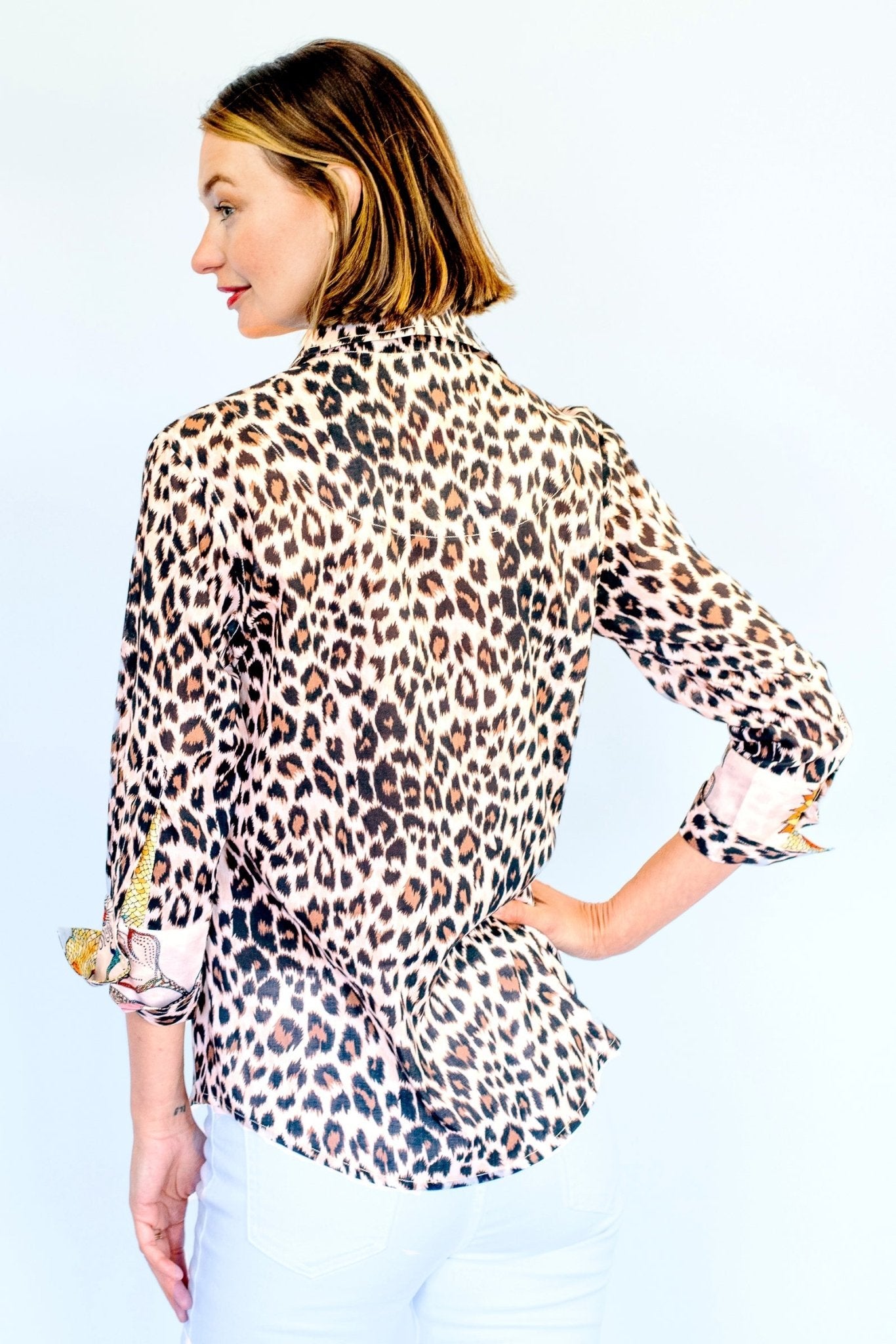 Rome Shirt With 3/4 Sleeve Cheetah Print - DIZZY LIZZIE - Banebrook Collections
