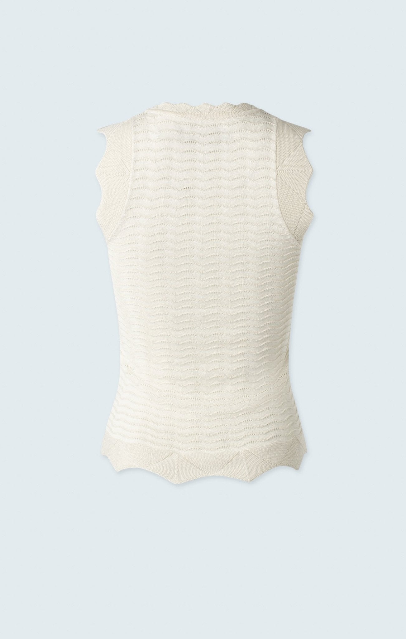 Scallop Sleeve And Hem Knit Top - IRIS SETLAKWE - Banebrook Collections