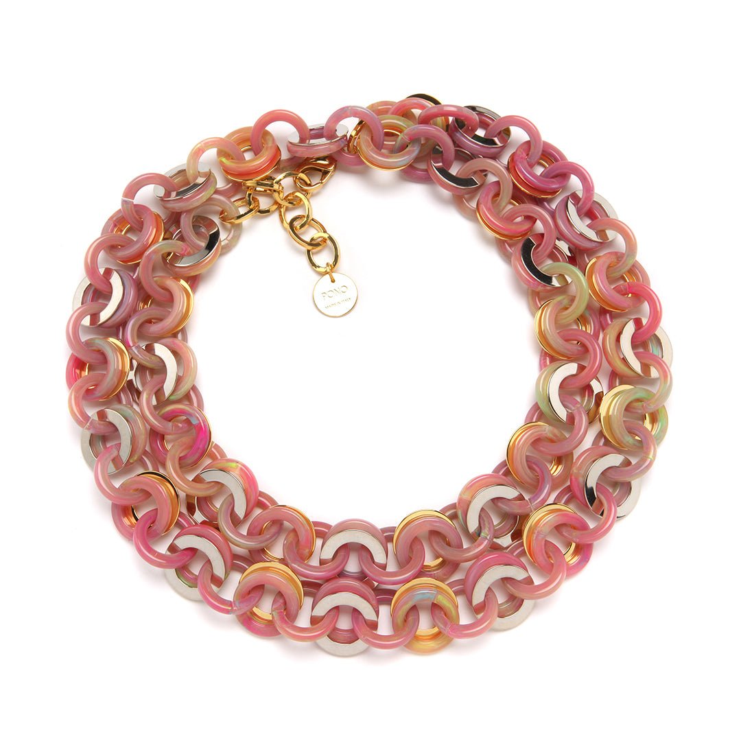 Sea Chain Necklace Flamingo - PONO - Banebrook Collections