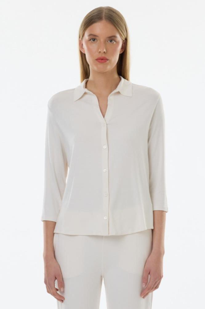 Soft Touch 3/4 Sleeve Semi Relaxed Shirt - MAJESTIC FILATURES - Banebrook Collections
