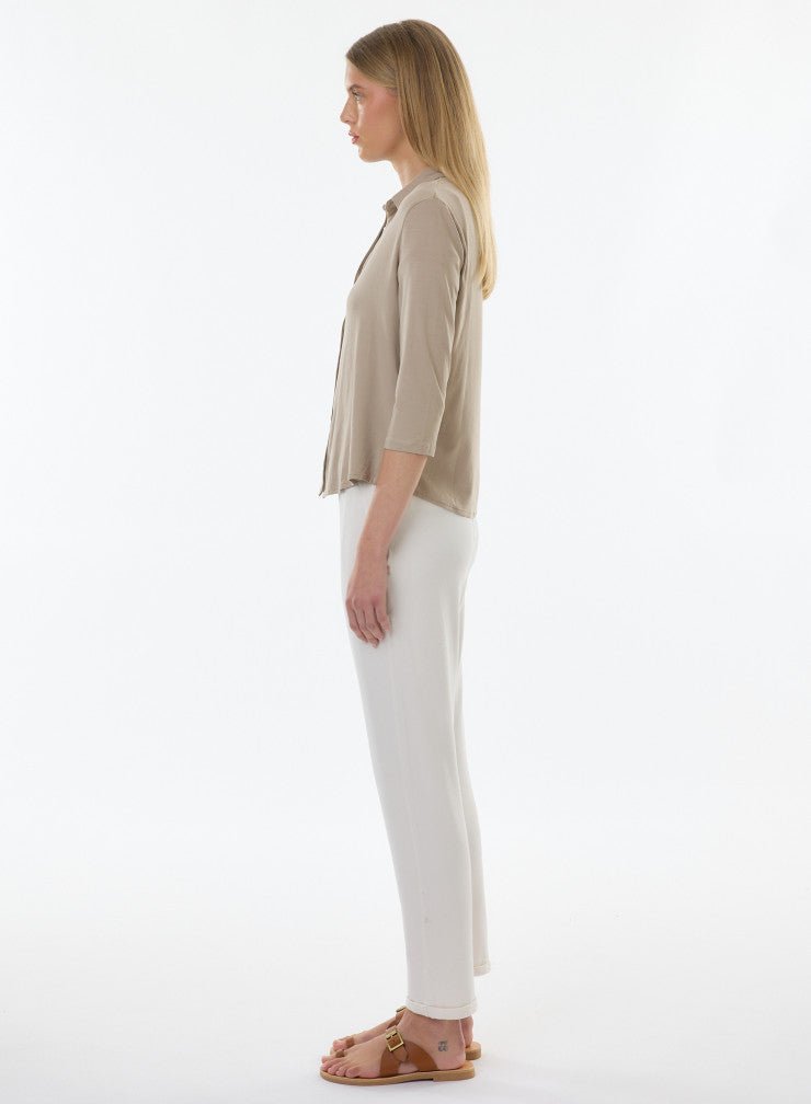 Soft Touch 3/4 Sleeve Semi Relaxed Shirt - MAJESTIC FILATURES - Banebrook Collections