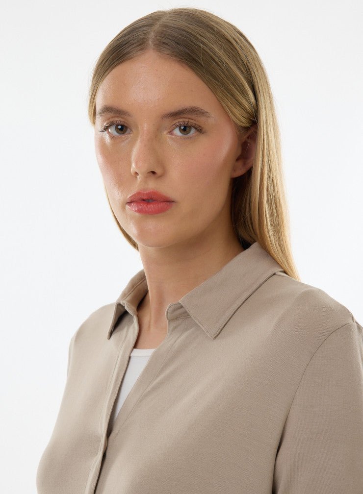 Soft Touch 3/4 Sleeve Semi Relaxed Shirt - MAJESTIC FILATURES - Banebrook Collections