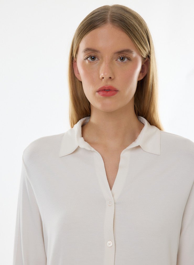 Soft Touch 3/4 Sleeve Semi Relaxed Shirt - MAJESTIC FILATURES - Banebrook Collections