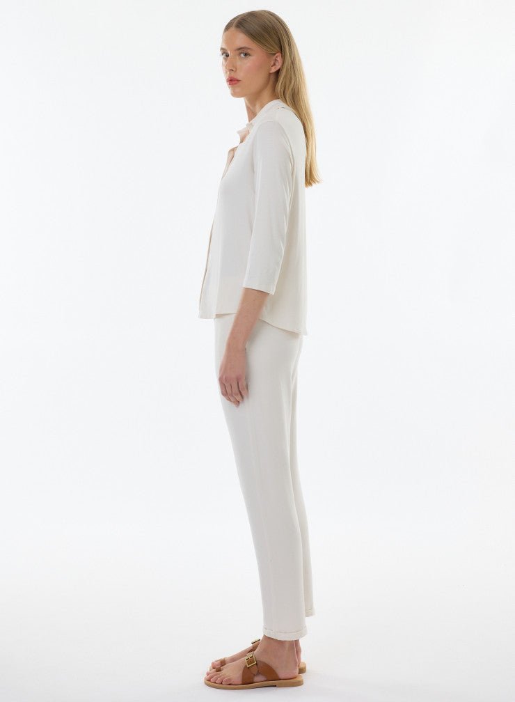 Soft Touch 3/4 Sleeve Semi Relaxed Shirt - MAJESTIC FILATURES - Banebrook Collections