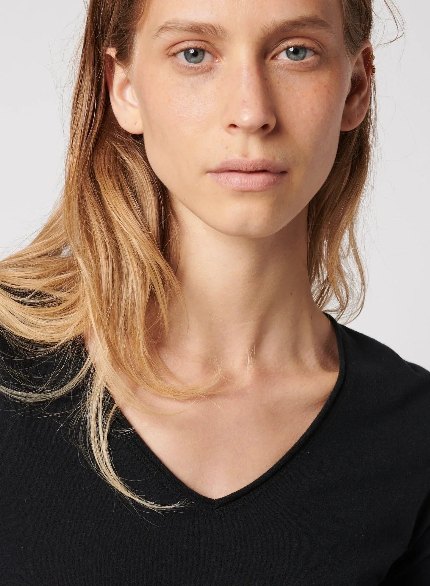 Soft Touch Long Sleeve V - Neck T-Shirt - MAJESTIC FILATURES - Banebrook Collections