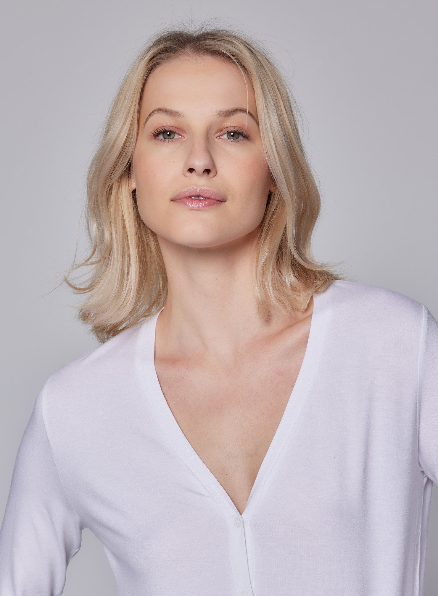 Soft Touch V - Neck Cardigan - MAJESTIC FILATURES - Banebrook Collections