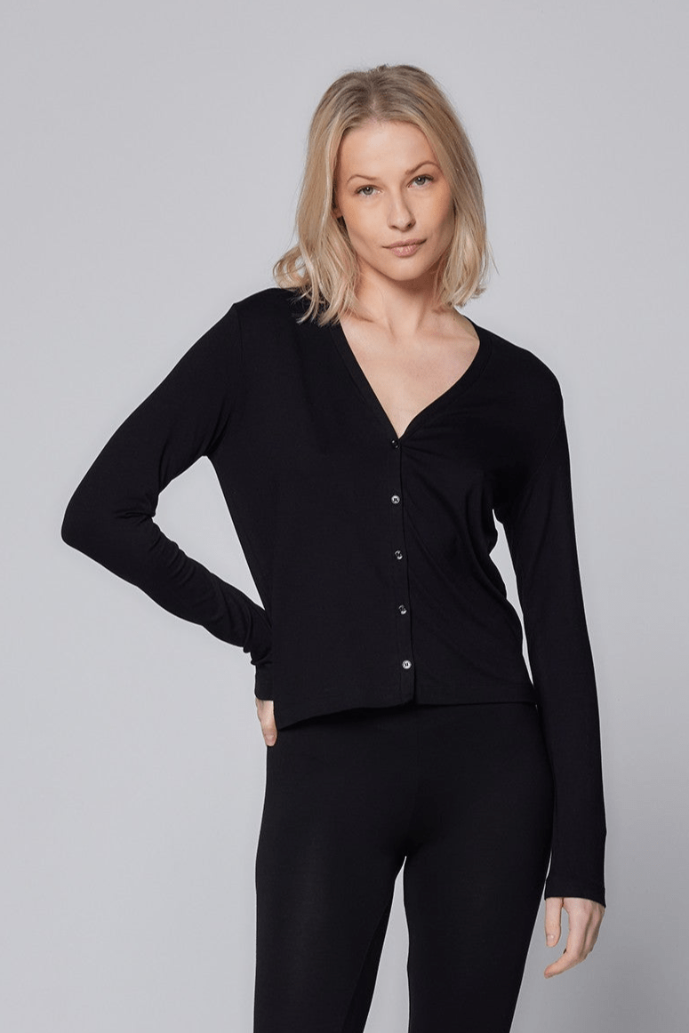 Soft Touch V - Neck Cardigan - MAJESTIC FILATURES - Banebrook Collections