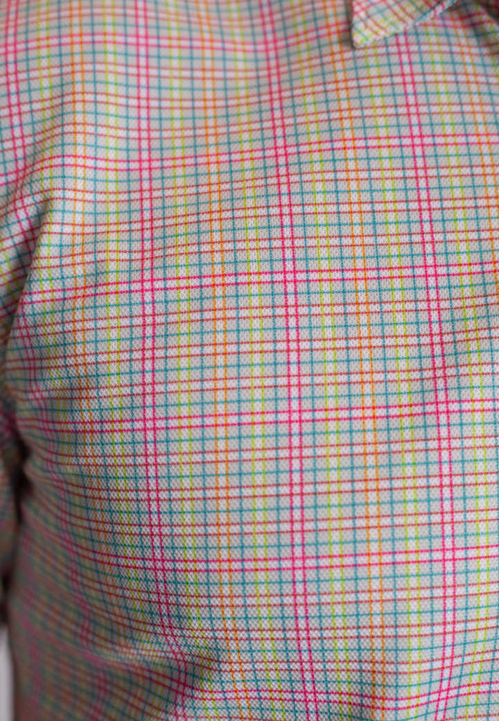 Spectrum Check Long Sleeve Tech Shirt - BUKI - Banebrook Collections