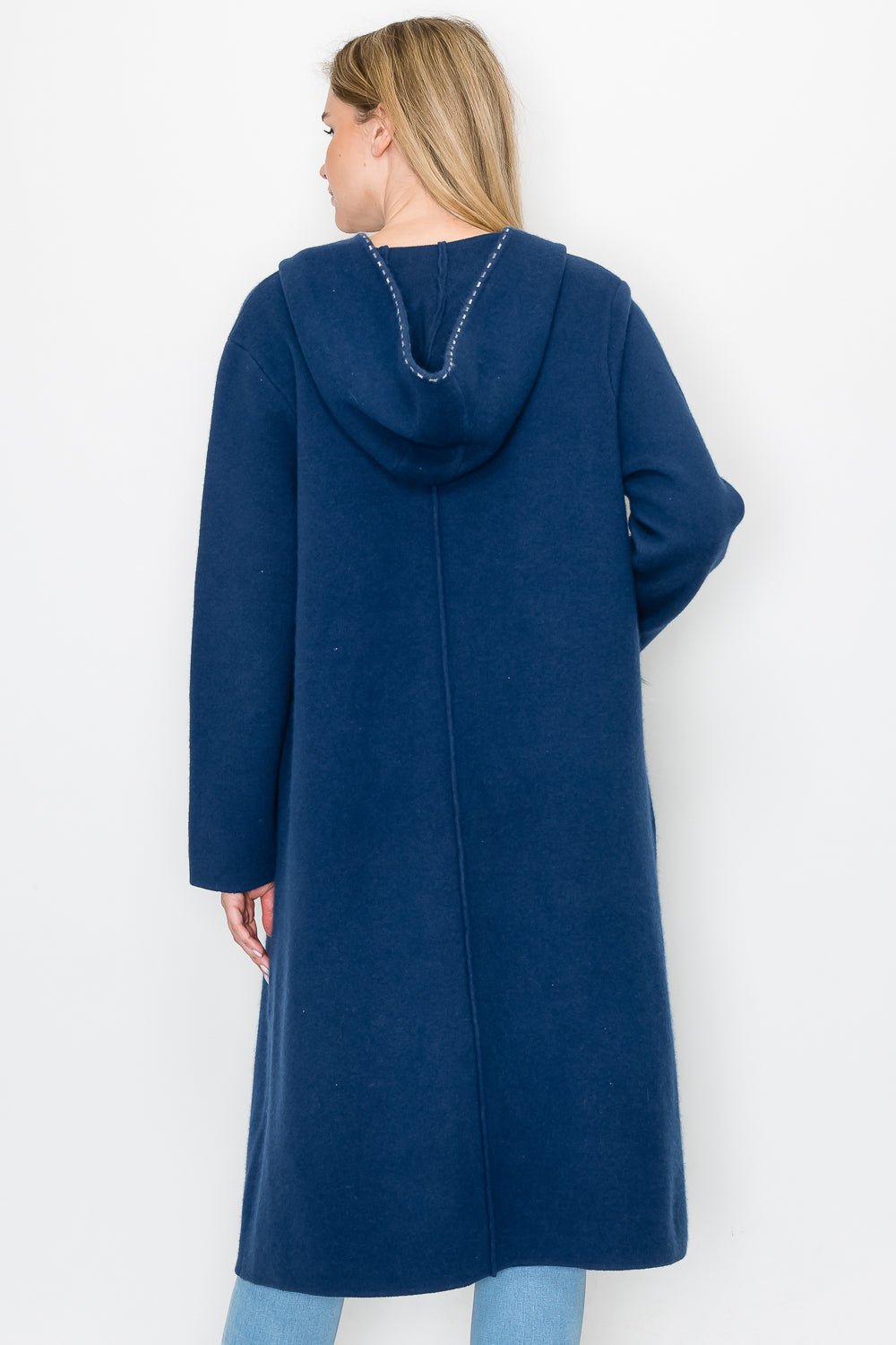 Stella Knitted Sweater Coat With Faux Fur Pockets - JOH APPAREL - Banebrook Collections