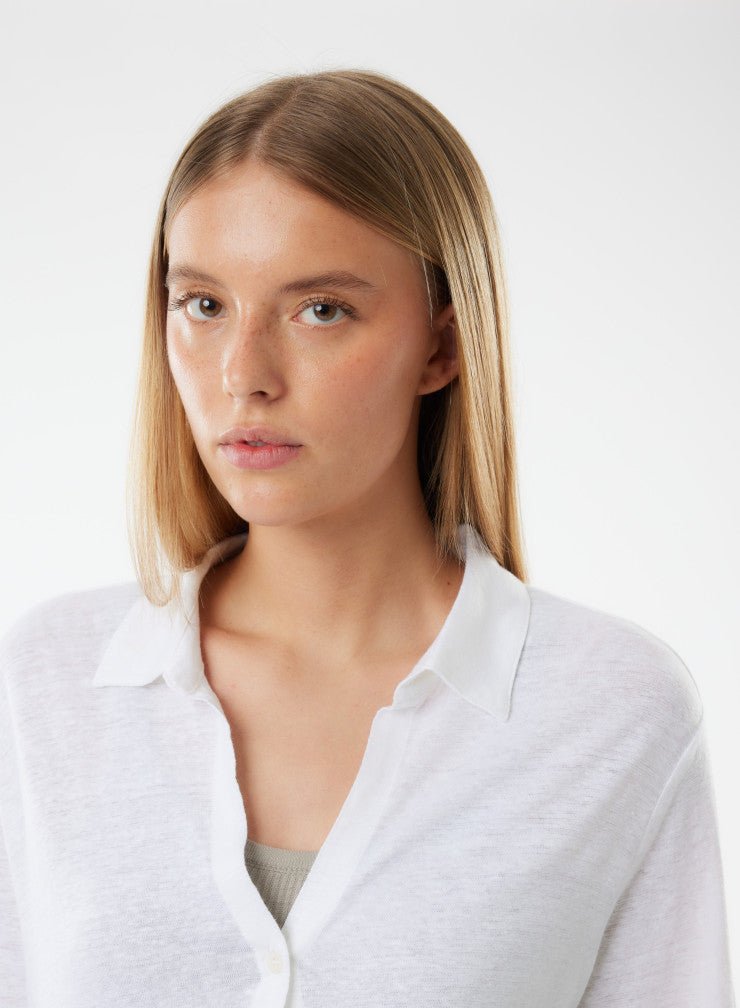 Stretch Linen 3/4 Sleeve Shirt - MAJESTIC FILATURES - Banebrook Collections