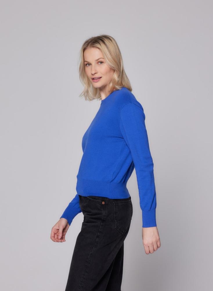Stretch Organic Cotton Knit Long Sleeve Crewneck - MAJESTIC FILATURES - Banebrook Collections