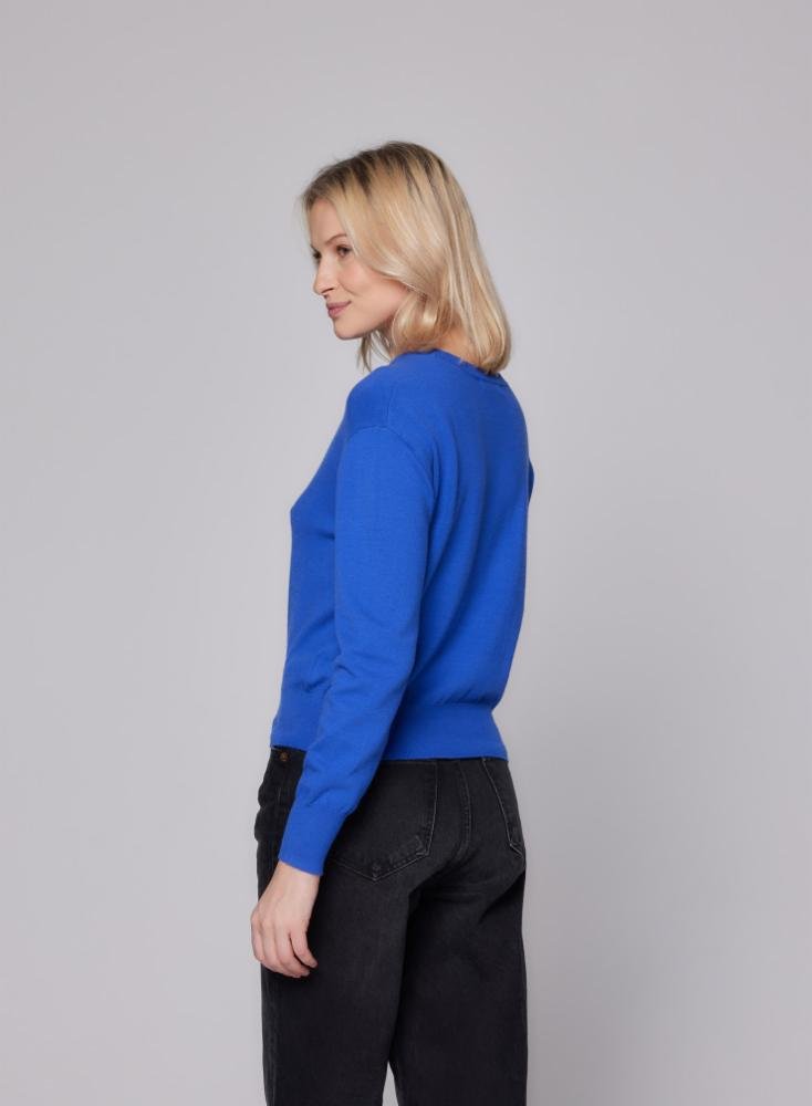 Stretch Organic Cotton Knit Long Sleeve Crewneck - MAJESTIC FILATURES - Banebrook Collections