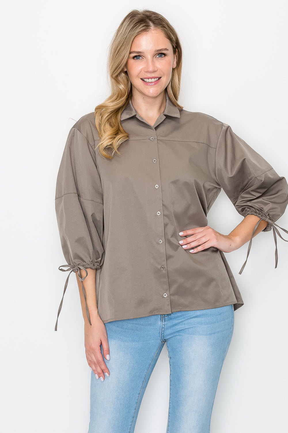 Winnie Woven Shirt Top - JOH APPAREL - Banebrook Collections