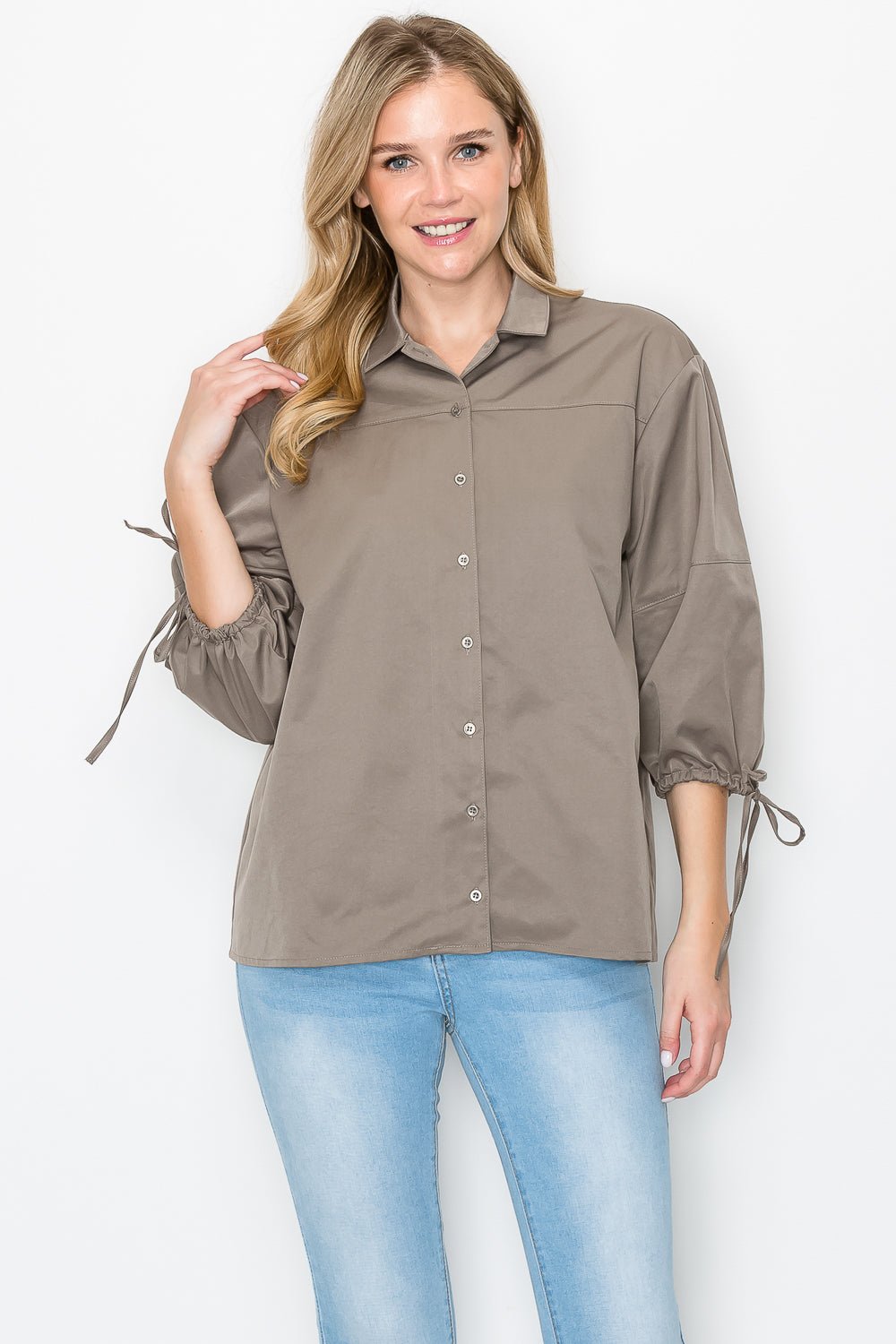 Winnie Woven Shirt Top - JOH APPAREL - Banebrook Collections