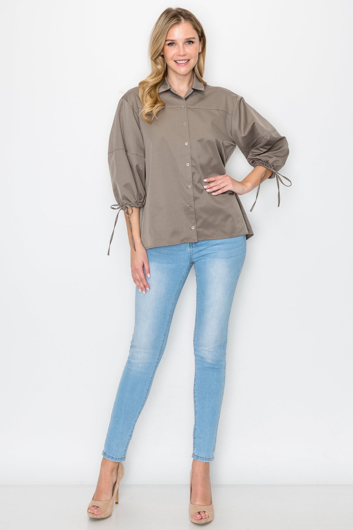 Winnie Woven Shirt Top - JOH APPAREL - Banebrook Collections