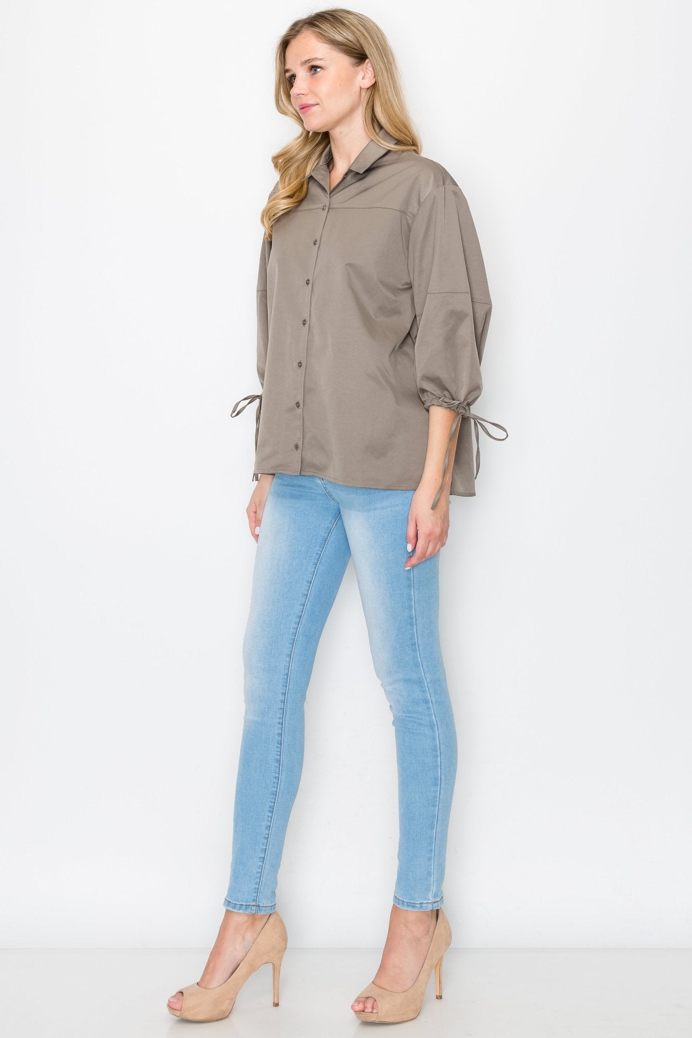Winnie Woven Shirt Top - JOH APPAREL - Banebrook Collections